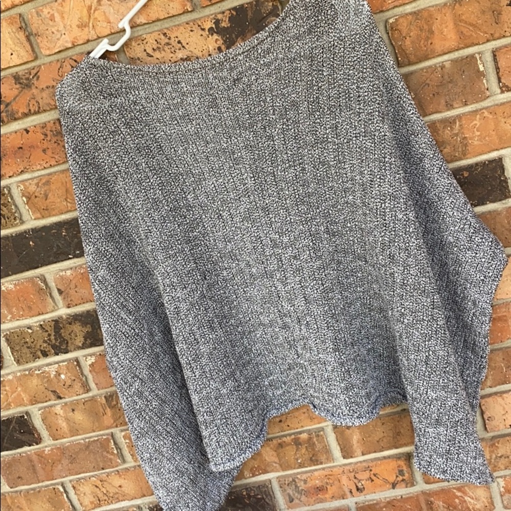 Gray sweater top